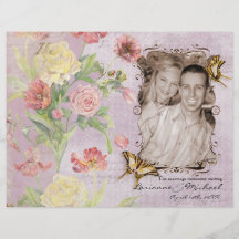 Les Fleurs Peony Rose Tulip Floral Flowers Wedding Personalised Flyer