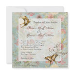 Les Fleurs Peony Rose Tulip Floral Flowers Wedding Custom Invitations