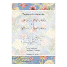 Les Fleurs Peony Rose Tulip Floral Flowers Wedding Personalized Invitations