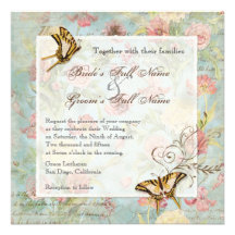 Les Fleurs Peony Rose Tulip Floral Flowers Wedding Custom Invitations