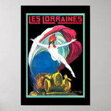 Les Lorraines Motorcar Advertising Vintage Poster