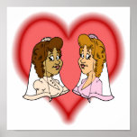 Lesbian Bi-Racial Couple Poster