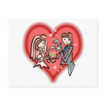 Lesbian Bride & Groom postcards