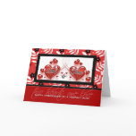 Lesbian Couple Anniversary Card in Red and Black w