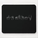Lesbian in Sign Language  (Pickup Line) mousepads
