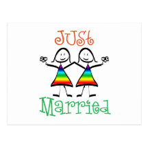 Lesbian Just Married Post Card