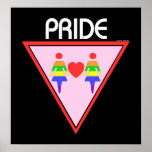 Lesbian Love Pride Triangle posters