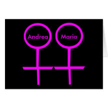Lesbian Lovers Custom Greeting Card