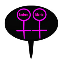 Lesbian Lovers Customisable Cake Pick