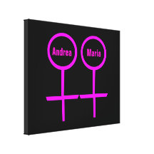 Lesbian Lovers Customisable Canvas Print