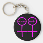 Lesbian Lovers Customisable Keycahin Keychains