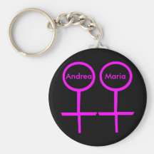 Lesbian Lovers Customisable Keycahin Keychains