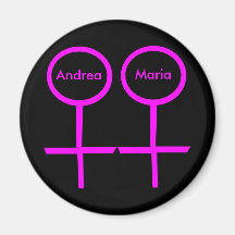 Lesbian Lovers Customisable Magnet