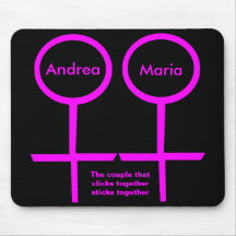 Lesbian Lovers Customisable Mousepad