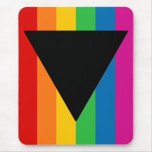 Lesbian Pride Black Triangle Mousepads