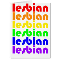Lesbian Rainbow Greeting Card