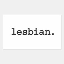 lesbian. rectangle stickers