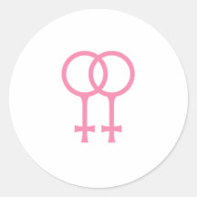 Lesbian Round Stickers