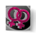 Lesbian Symbols Black buttons