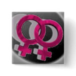 Lesbian Symbols Black buttons