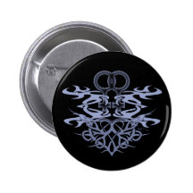 Lesbian Tribal Heart Buttons