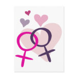 Lesbian Venus Entwined postcards