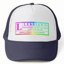 Lesbian Warning Label. Hats