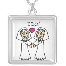 Lesbian Wedding Bridal Custom Necklace