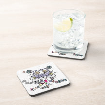Lesbian Wedding Brides Drink Coasters