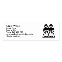 Lesbian Wedding Business Card Templates