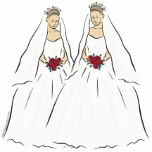 Lesbian Wedding Cake Topper Cut Out