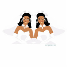 Lesbian Wedding Cake Topper Photo Cut Out