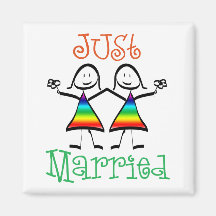Lesbian Wedding Favours Magnets