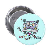 Lesbian Wedding Just Married Pinback Button