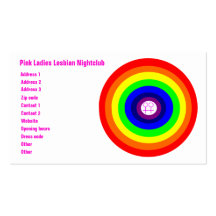 Lesbians Round Rainbow Custom Business Card