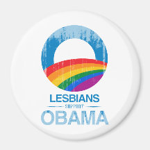 Lesbians Support Obama Vintage.png Refrigerator Magnet