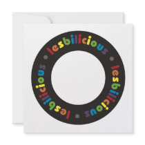 Lesbilicious (Circle) Invitations