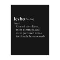 LESBO (definition) postcards