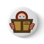 Leser Gehirntraining reader book brain training Pinback Button