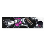 Leslie Gothic Black Beauty Guitar Fairy bumper stickers