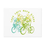 Less cars more bikes postcards