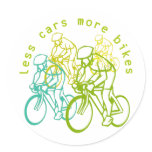 Less cars more bikes stickers