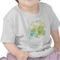 Less cars more bikes tshirt
