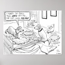 Less Filling - a Draw the Dog cartoon Print
