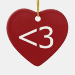 Less Than Three Heart Christmas Tree Ornament