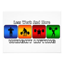 Less Work And More Weight Lifting Invitation