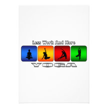 Less Work And More Yoga Personalized Invite