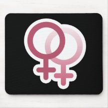 LESSBIAN LOVE SYMBOL PINK MOUSE PADS