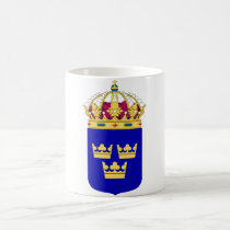 Lesser Coat of Arms Sweden Official Symbol Logo mugs