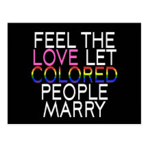 Let Coloured People Marry Postcard